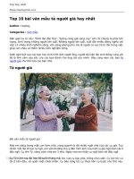 top 10 bai van mau ta nguoi gia hay nhat 
