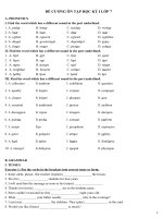 ĐỀ CƯƠNG ÔN TẬP ANH 7 CHƯƠNG TRÌNH MỚI.