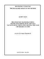 Giải pháp đẩy mạnh hoạt động thanh toán không dùng tiền mặt tại Ngân hàng TMCP Công thương Việt Nam Chi nhánh Cần Thơ