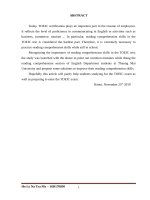 TOEIC reading comprehension skills for english majors at thuong mai university 