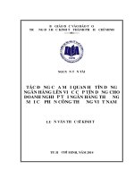 TÁC ĐỘNG CỦA MỐI QUAN HỆ TÍN DỤNGNGÂN HÀNG LÊN VIỆC CẤP TÍN DỤNG CHODOANH NGHIỆP TẠI NGÂN HÀNG THƯƠNGMẠI CỔ PHẦN CÔNG THƯƠNG VIỆT NAM