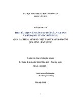 Phim tài liệu về người cao tuổi của việt nam và hàn quốc từ góc nhìn tự sự (qua hai phim mình ơi – việt nam và mình ơi đừng qua sông – hàn quốc) 