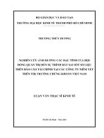 Nghiên cứu ảnh hưởng các đặc tính của hội đồng quản trị đến sự trình bày sai sót số liệu trên báo cáo tài chính tại các công ty niêm yết trên thị trường chứng khoán Việt Nam