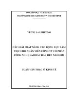 Các giải pháp nâng cao động lực làm việc cho nhân viên công ty cổ phần công nghệ sao bắc đẩu đến năm 2020