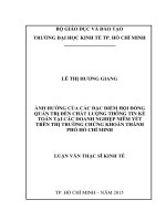 Ảnh hưởng của các đặc điểm hội đồng quản trị đến chất lượng thông tin kế toán tại các doanh nghiệp niêm yết trên thị trường chứng khoán thành phố Hồ Chí Minh