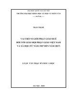 Vai trò ni giới phật giáo huế đối với giáo hội phật giáo việt nam và xã hội (từ 1987 đến đầu 2017) 