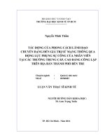 Tác động của phong cách lãnh đạo chuyển dạng đến giá trị sứ mạng thông qua động lực phụng sự công của nhân viên tại các trường trung cấp, cao đẳng công lập trên địa bàn TPHCM