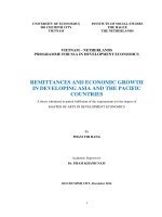 Remittances and economic growth in developing Asia and the Pacific countries