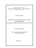 Nghệ thuật xây dựng nhân vật của đạo diễn trong phim sống trong sợ hãi và những đứa con của làng 