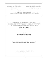 The impact of technology adoption on employment structures and labor productivity a case study in Vietnam manufacturing firms form 2007 to 2013
