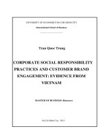 Corporate social responsibility practices and customer brand engagement: evidence from Vietnam