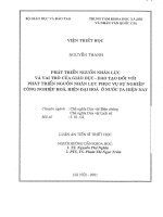 Phát Triển Nguồn Nhân Lực và Vai Trò Giáo Dục - Đào Tạo đối với Phát triển nguồn nhân lực phục vụ sự nghiệp công nghiệp hóa, hiện đại hóa ở nước ta hiện nay