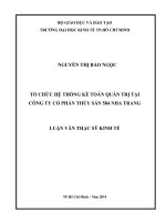 Tổ chức hệ thống kế toán quản trị tại công ty cổ phần thủy sản 584 Nha Trang : Luận văn thạc sĩ