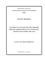 Tác động của đa dạng hóa thu nhập đến hiệu quả kinh doanh tại các ngân hàng thương mại cổ phần Việt Nam