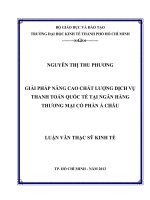 Giải pháp nâng cao chất lượng dịch vụ thanh toán quốc tế tại Ngân hàng Thương mại Cổ phần Á Châu