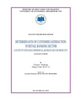Determinants of customer satisfaction in retail banking sector