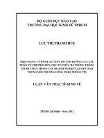 Nhận dạng và đánh giá mức độ ảnh hưởng các nhân tố chi phối đến việc tổ chức hệ thống thông tin kế toán trong các doanh nghiệp tại Việt Nam trong môi trường công nghệ thông tin