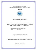 Hoàn thiện quản lý số liệu dư nợ tín dụng phục vụ công tác báo cáo tại Vietcombank Đồng Nai