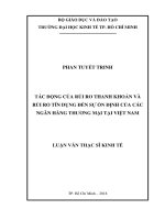 Tác động của rủi ro thanh khoản và rủi ro tín dụng đến sự ổn định của các Ngân hàng Thương mại tại Việt Nam