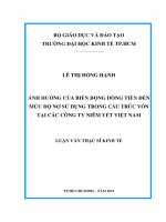 Ảnh hưởng của biến động dòng tiền đến mức độ nợ sử dụng trong cấu trúc vốn tại các công ty niêm yết Việt Nam