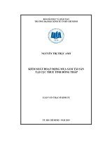 Kiểm soát hoạt động mua sắm tài sản tại cục thuế tỉnh Đồng Tháp