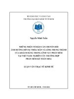 Những nhân tố rào cản chuyển đổi ảnh hưởng đến sự thỏa mãn và lòng trung thành của khách hàng trong lĩnh vực phần mềm tại Việt Nam: Nghiên cứu trường hợp phần mềm kế toán Misa