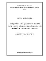 Mối quan hệ giữa quy mô, đòn bẩy tài chính và mức độ chấp nhận rủi ro của các ngân hàng thương mại Việt Nam