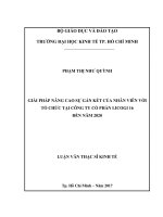 Giải pháp nâng cao sự gắn kết của nhân viên với tổ chức tại Công ty Cổ phần LICOGI 16 đến năm 2020