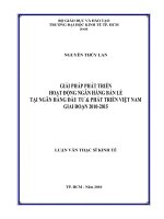 Giải pháp phát triển dịch vụ ngân hàng bán lẻ tại ngân hàng đầu tư và phát triển Việt Nam giai đoạn 2010-2015 : Luận văn thạc sĩ