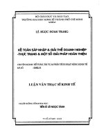 Kế toán sát nhập và giải thể doanh nghiệp - thực trạng và một số giải pháp hoàn thiện : Luận văn thạc sĩ