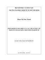 Kiểm định sự hòa hợp của các chuẩn mực kế toán về tài sản giữa Việt Nam và quốc tế