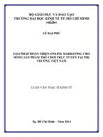 Giải pháp hoàn thiện online marketing cho dòng sản phẩm trò chơi trực tuyến tại thị trường Việt Nam