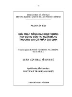 Giải pháp nâng cao hoạt động huy động vốn tại ngân hàng thương mại cổ phần Gia Định : Luận văn thạc sĩ