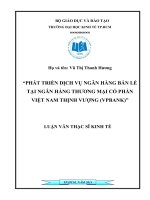 Phát triển dịch vụ ngân hàng bán lẻ tại Ngân hàng Thương mại Cổ phần Việt Nam Thịnh Vượng (VPBANK)