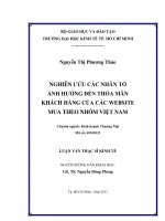 Nghiên cứu các nhân tố ảnh hưởng đến thỏa mãn khách hàng của các website mua theo nhóm Việt Nam