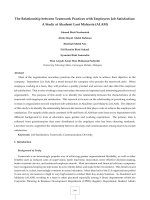 The Relationship between Teamwork Practices with Employees Job Satisfaction: A Study at Akademi Laut Malaysia (ALAM)