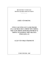 Nâng cao năng  lực cạnh tranh của tập đoàn Bưu chính viễn thông Việt Nam trong kinh doanh dịch vụ thông tin di động trên địa bàn tỉnh Long An