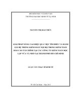 Giải pháp nâng cao hiệu quả việc tìm hiểu và đánh giá hệ thống kiểm soát nội bộ trong kiểm toán báo cáo tài chính tại các Công ty kiểm toán độc lập vừa và nhỏ tại thành phố Hồ Chí Minh