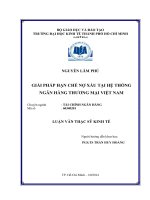 Giải pháp hạn chế nợ xấu tại hệ thống ngân hàng thương mại Việt Nam
