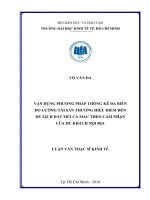 Vận dụng phương pháp thống kê đa biến đo lường tài sản thương hiệu điểm đến du lịch Đất Mũi Cà Mau theo cảm nhận của du khách nội địa