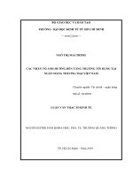 Các nhân tố ảnh hưởng đến tăng trưởng tín dụng tại ngân hàng thương mại Việt Nam