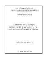 Giải pháp mở rộng hoạt động kinh doanh thẻ tín dụng tại ngân hàng thương mại cố phần công thương Việt Nam