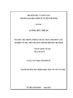 Tổ chức hệ thống thông tin kế toán cho đơn vị sự nghiệp có thu trên địa bàn TPHCM : Luận văn thạc sĩ