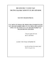 Các nhân tố  thuộc Hệ thống  hoạch định nguồn lực doanh nghiệp (ERP) có tác động đến lợi ích công  tác kế  toán của các doanh nghiệp tại thành phố  Hồ  Chí Minh