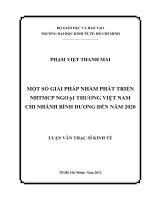 Một số giải pháp nhằm phát triển Ngân hàng TMCP Ngoại thương Việt Nam chi nhánh Bình Dương đến năm 2020