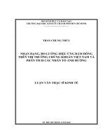 Nhận dạng, đo lường hiệu ứng đám đông trên thị trường chứng khoán Việt Nam và phân tích các nhân tố ảnh hưởng