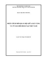 Phân tích mối quan hệ giữa giá vàng và tỷ giá hối đoái tại Việt Nam