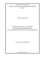 Đánh giá sự hài lòng của người dân đối với dịch vụ hành chính công tại Ủy ban nhân dân thị xã Thuận An, tỉnh Bình Dương