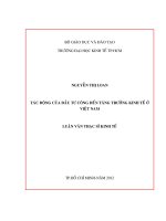 Tác động của đầu tư công đến tăng trưởng kinh tế ở Việt Nam : Luận văn thạc sĩ