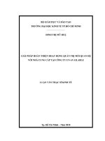 Giải pháp hoàn thiện hoạt động quản trị mối quan hệ với nhà cung cấp tại Công ty Un-Available